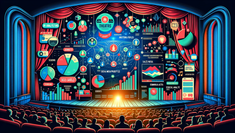 DALL·E 2024 01 19 15.27.10 An Artistic Depiction Of Various Data Analysis Methods Used By Theaters And Stage Companies To Improve Ticket Sales. The Image Should Illustrate The F